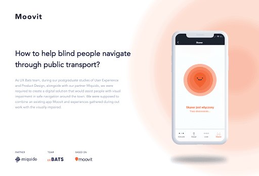 Moovit inclusive navigation mobile visual interface